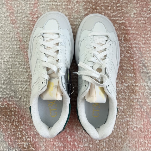 New Balance Women's White Sneakers with Teal Heel - Picture 3 of 10